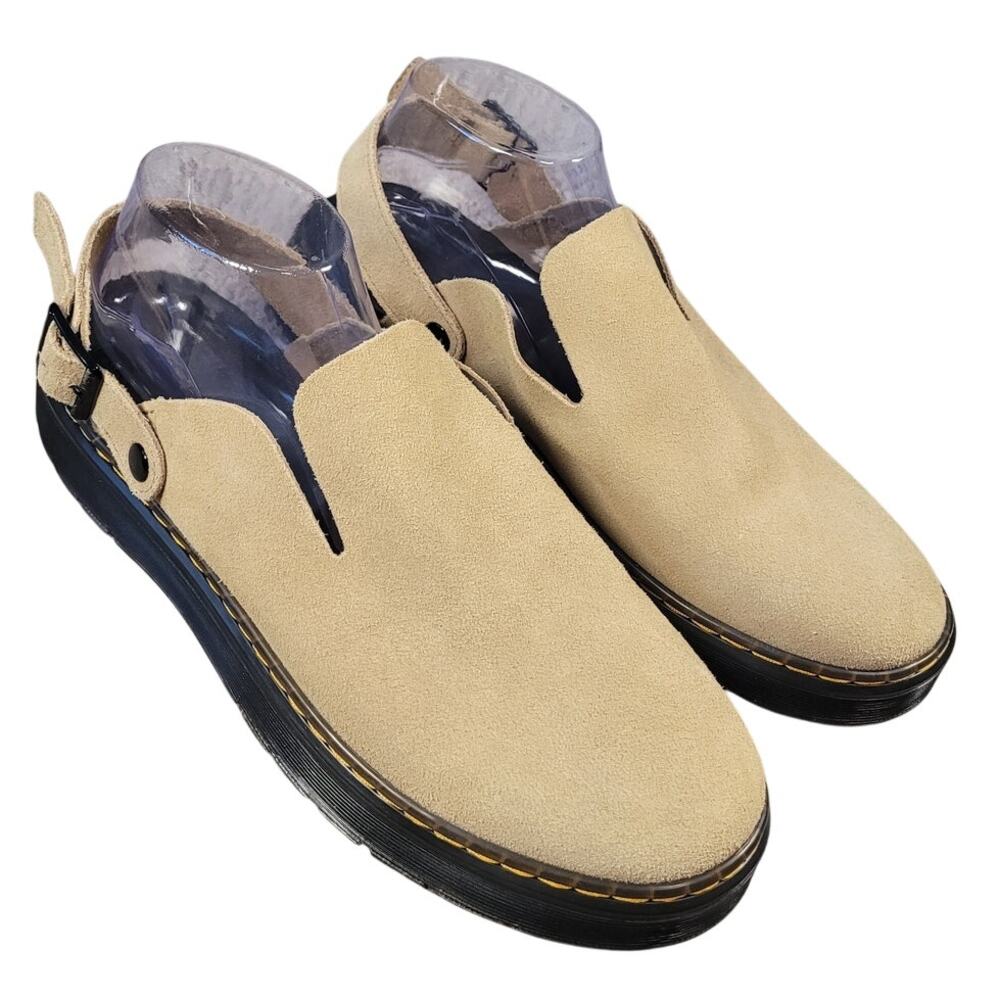 NWOT Dr Martens Carlson Slingback Clogs Savannah Tan Suede M11W12